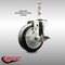 Service Caster 4 Inch 316SS Black Polyurethane Swivel 10mm Threaded Stem Caster with Brake SCC-SS316TS20S414-PPUB-BLK-TLB-M1015 - alternate 1